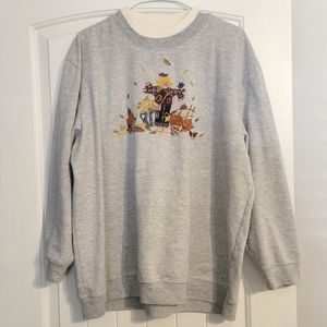 Vintage Bobbie Brooks Scarecrow Sweatshirt with Cream collar